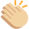 Clapping Hands - Medium Light emoji on Twitter